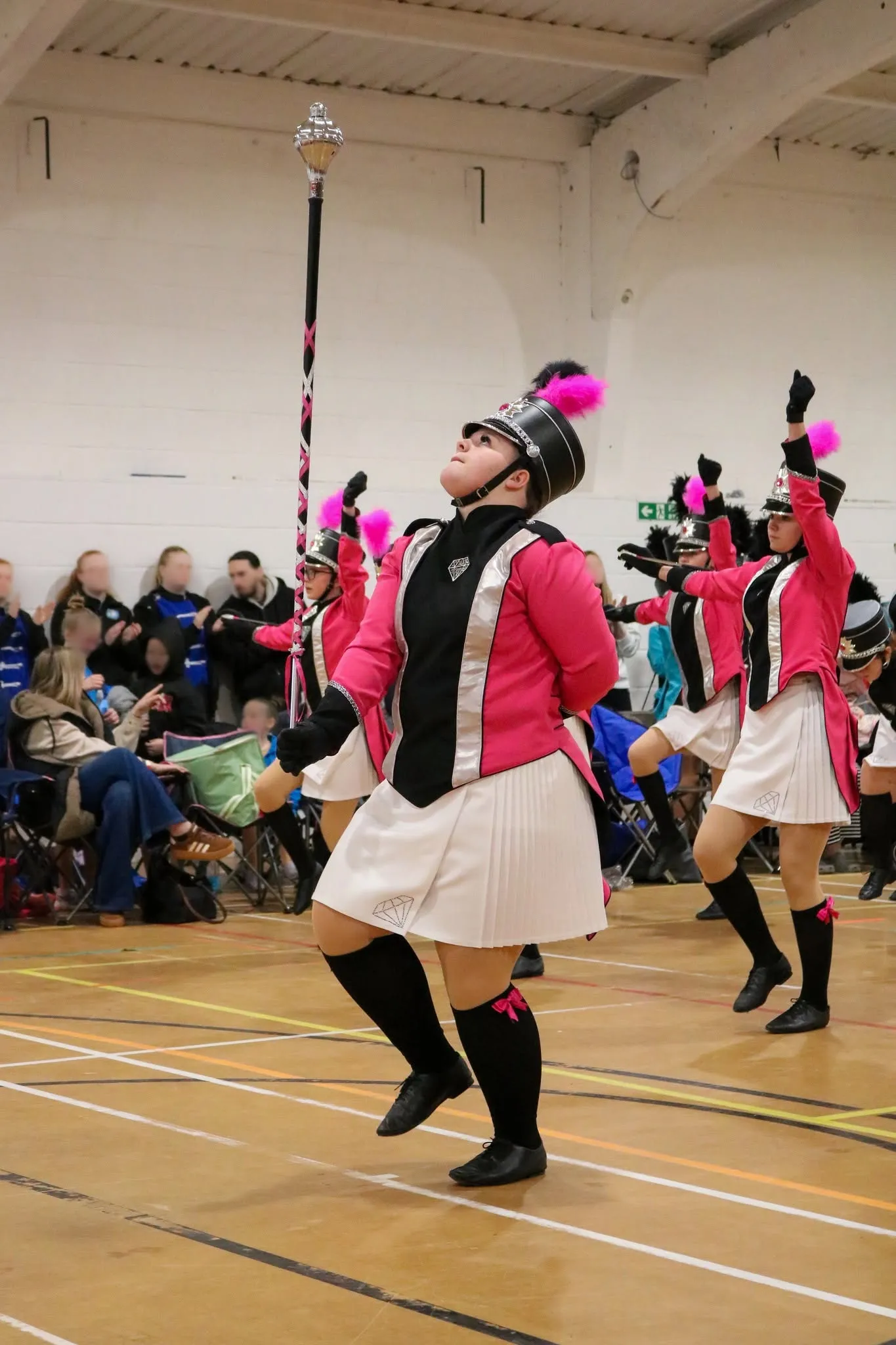 Diamond Twirlers Juniors majorettes performing
