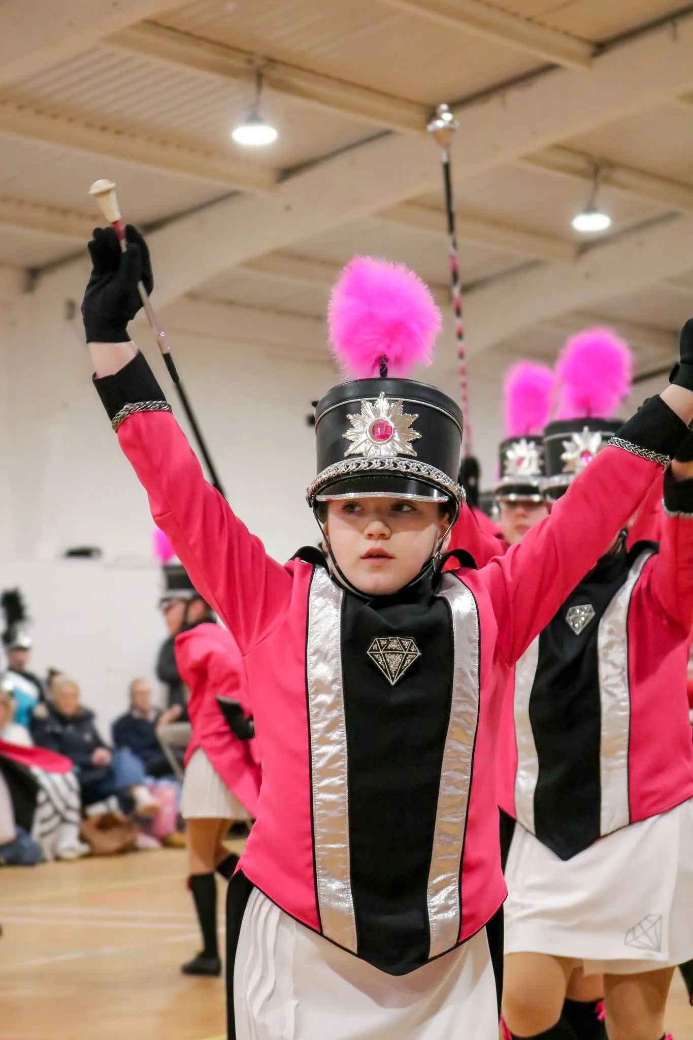 Diamond Twirlers Juniors majorettes performing