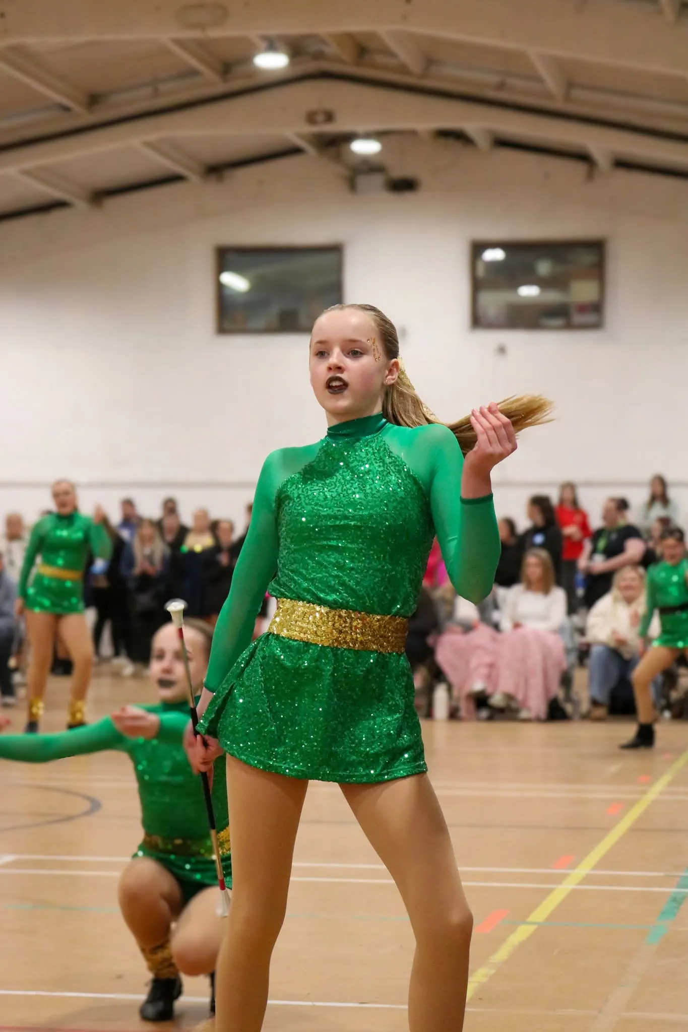 Diamond Twirlers Juniors majorettes performing