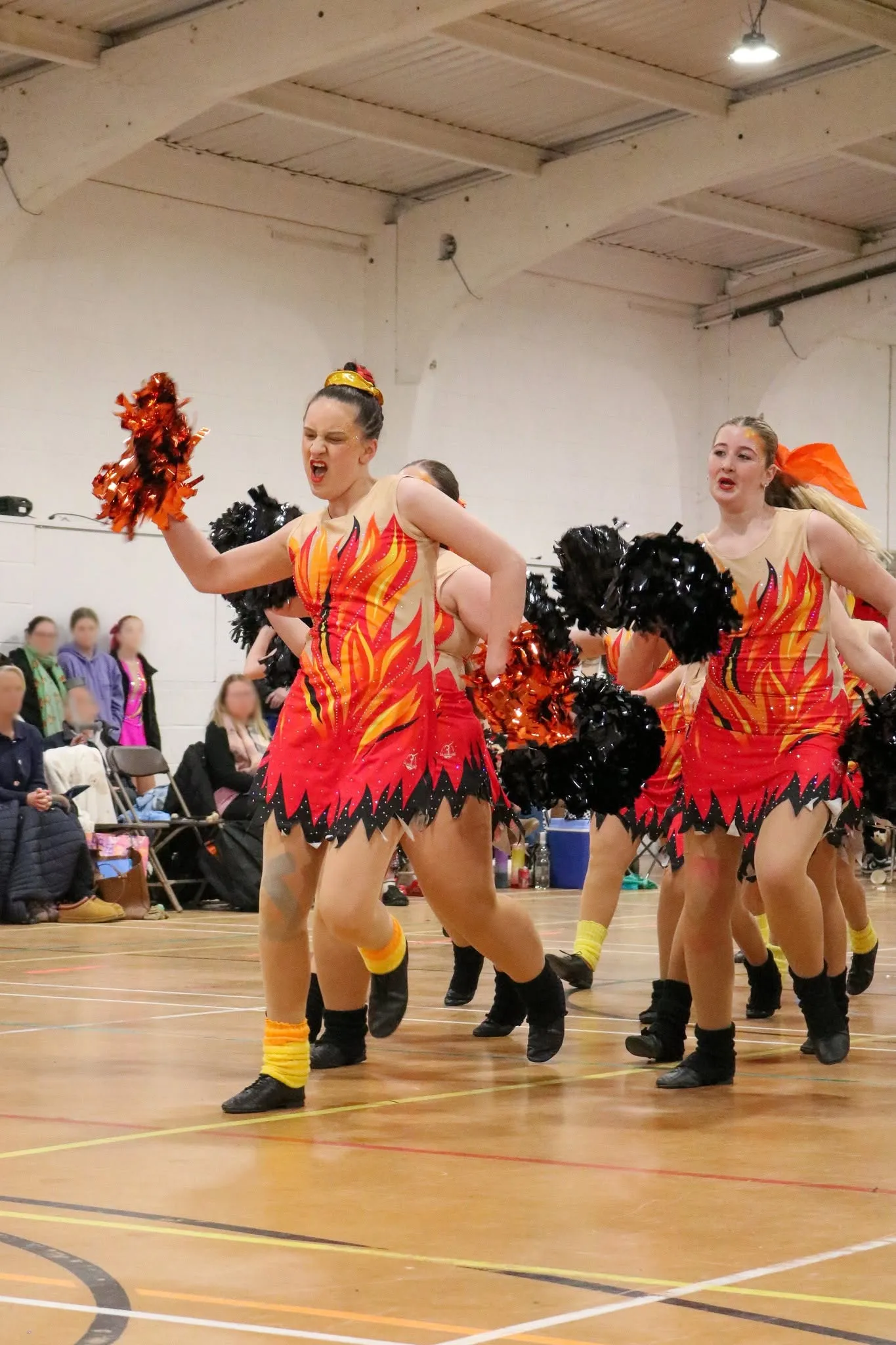 Diamond Twirlers Juniors majorettes performing