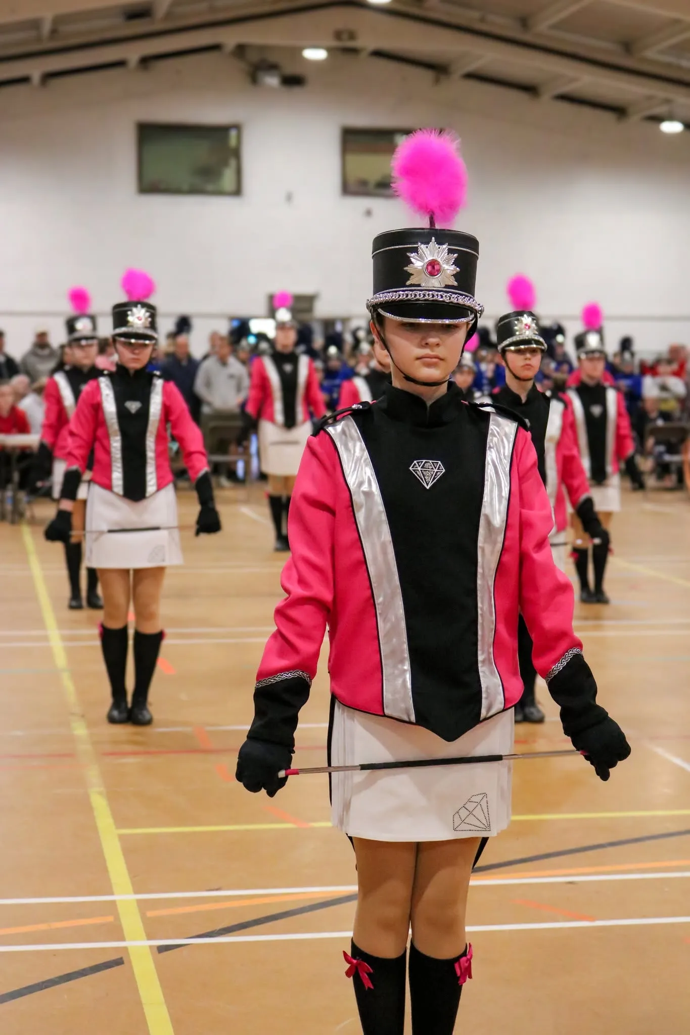 Diamond Twirlers Juniors majorettes performing