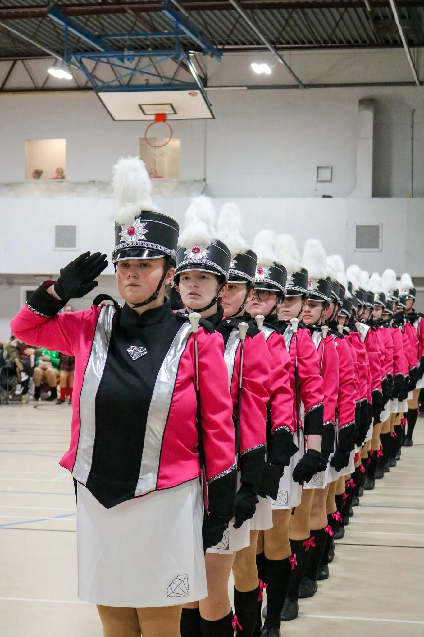Diamond Twirlers Seniors majorettes performing