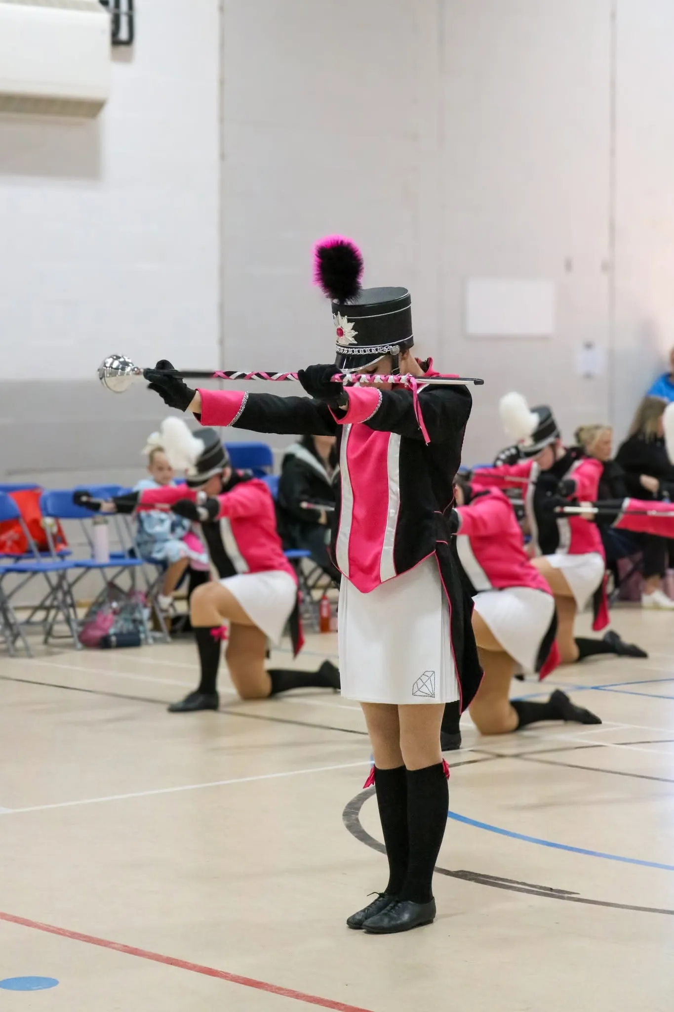 Diamond Twirlers Seniors majorettes performing