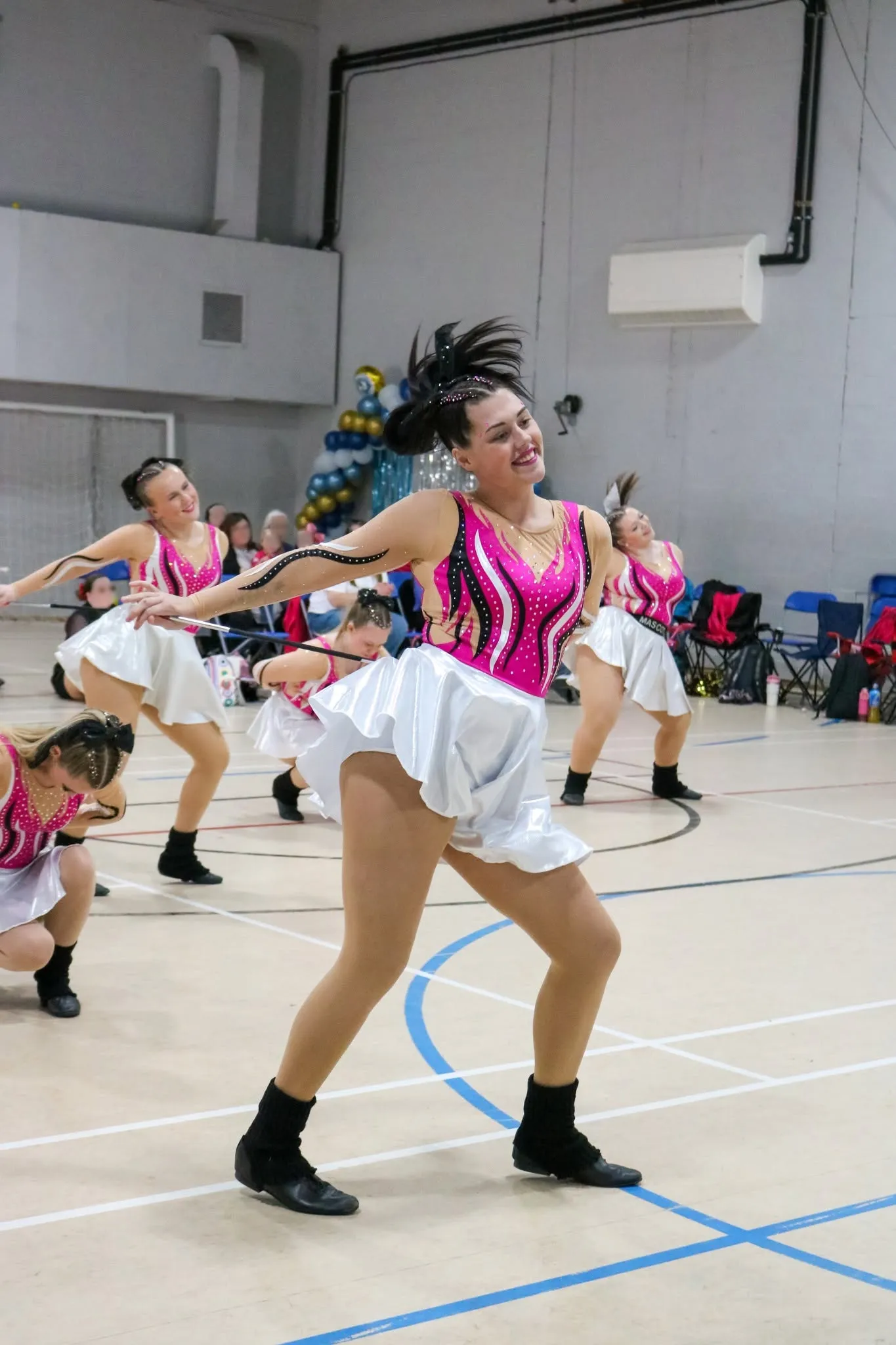 Diamond Twirlers Seniors majorettes performing