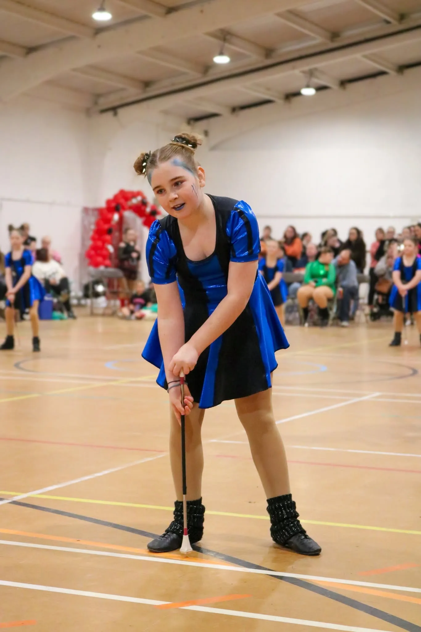 Diamond Twirlers Tinies majorettes performing