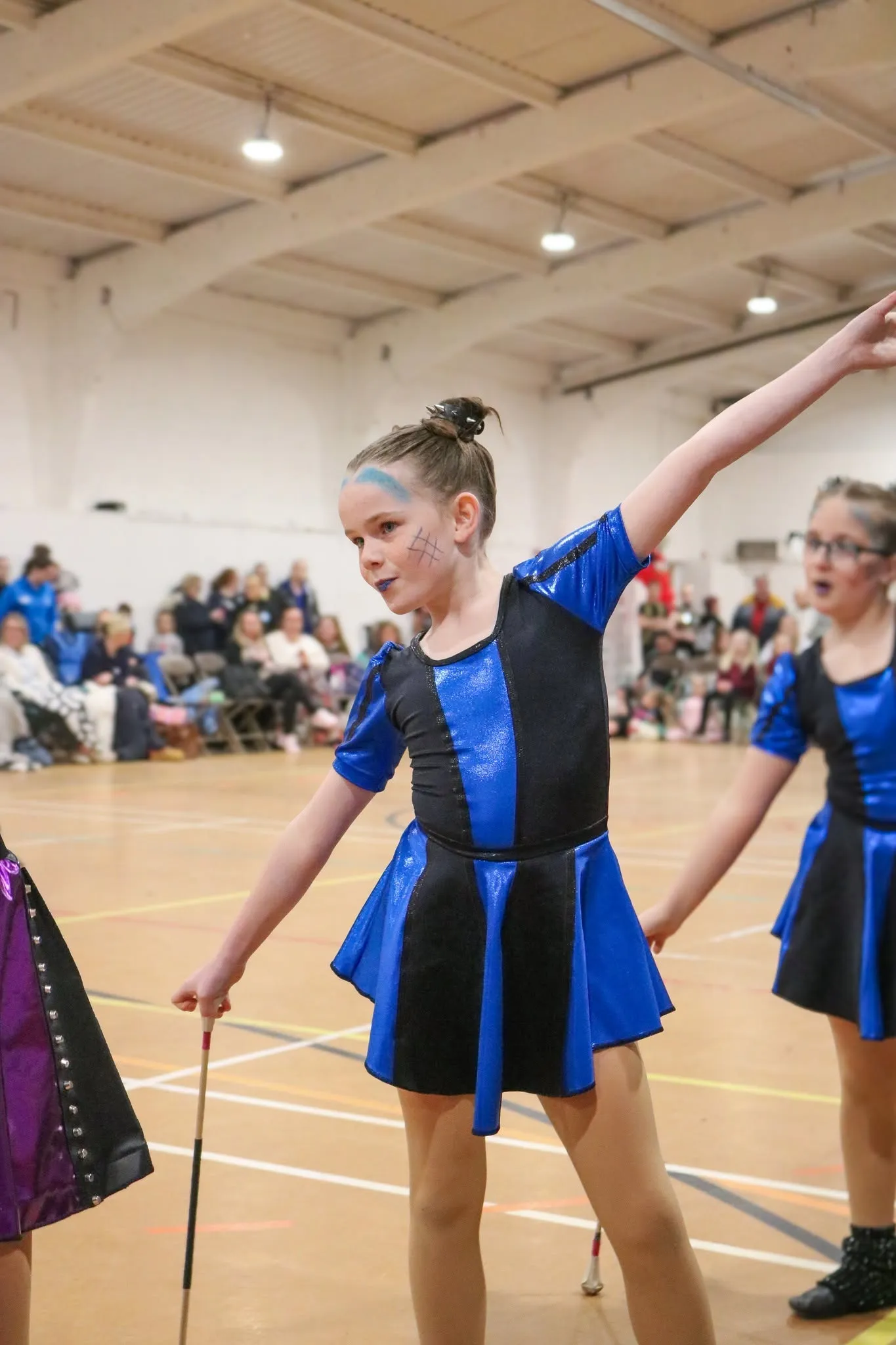 Diamond Twirlers Tinies majorettes performing