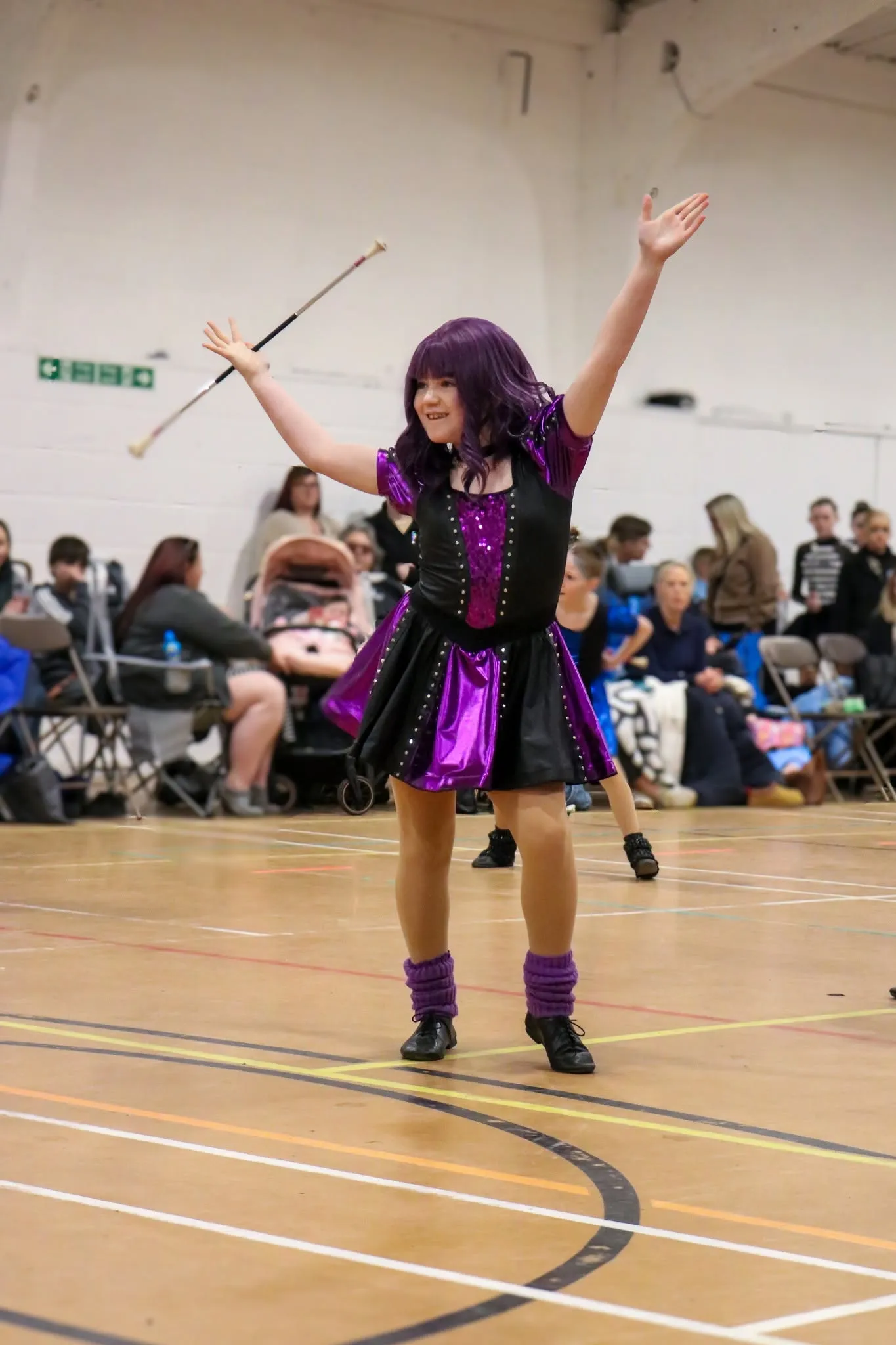 Diamond Twirlers Tinies majorettes performing